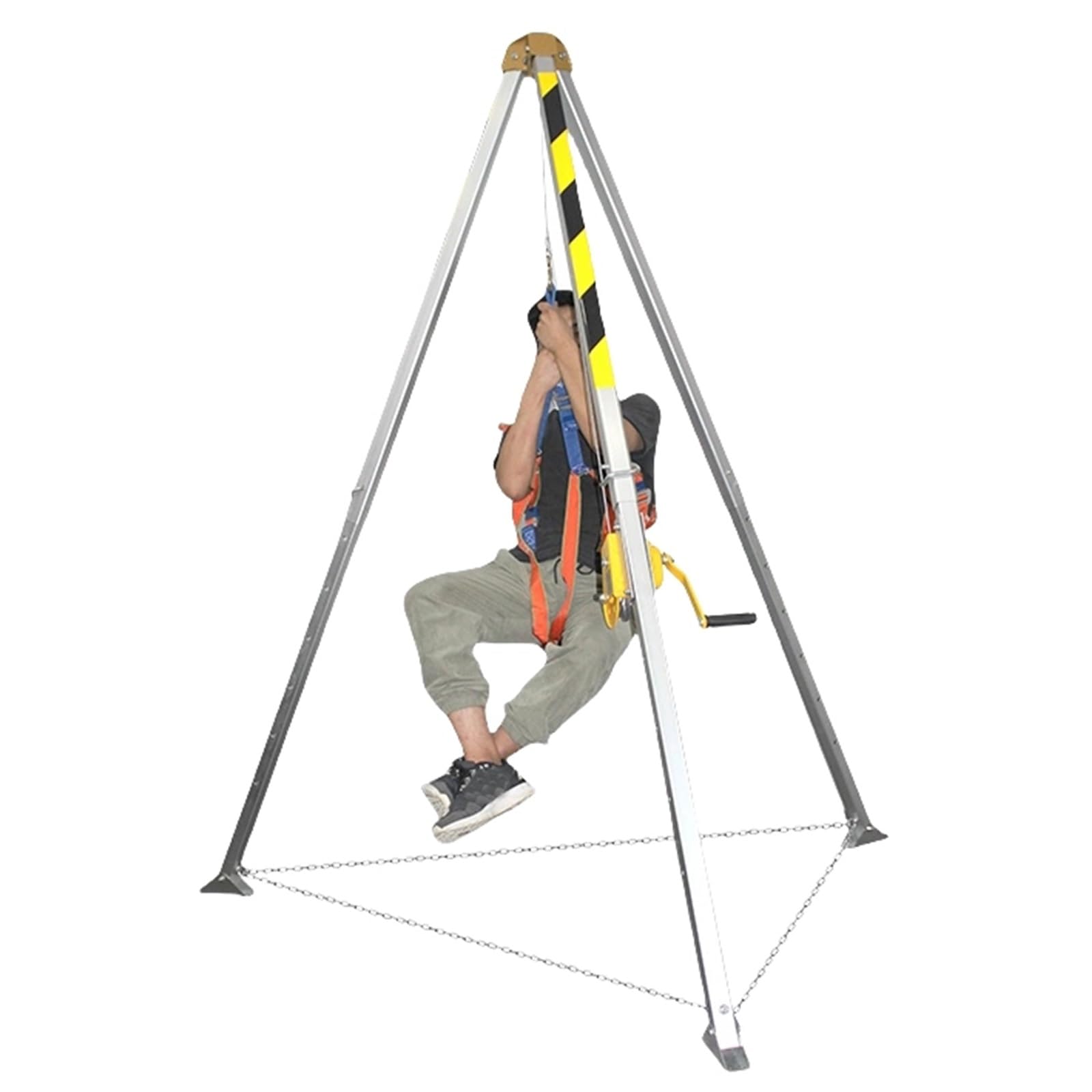 Kit de sistema Tr ajustable de aluminio, arnés seguro, altura 134214 cm, cabrestante 816 kg, ideal para espacios y espacios