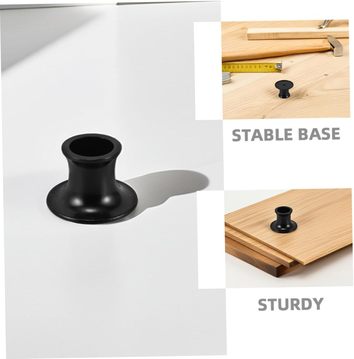 Universal 2pcs Alloy Manual Razor Holder and Shaving Brush Stand Metal Base for Men's Bathroom Shaving Tools Organizer Compatible with Safety Razors