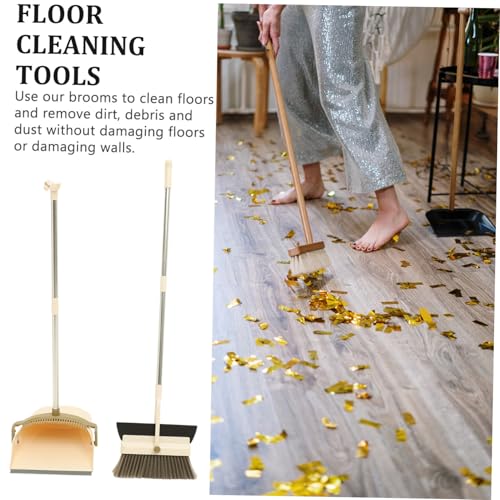 HONITANO Kehrschaufel und Besen Set mit Langem Stiel Robustes Reinigungsset für Haushalt Langlebiger Besen und Biegungsfeste Kehrschaufel Leichtes Design für Einfache Nutzung für Boden – Bild 6