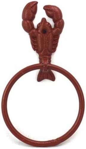 Miniatura 134 de Toallero de hierro fundido de plata antigua de 8.5 pulgadas - Decoración de conchas marinas - Decoración del hogar del mar Plata,Hierro fundido,Azul