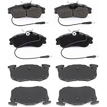 Semi-Metallic Front and Rear Brake Pads Set for Peugeot 306 1.8L 1998 1999 2000 2001 2002, for Peugeot 306 2.0L 2001 2002, for Peugeot 306 1.6L 1997 Replacement Disc Brake Pads Kits