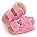 E-FAK Baby Boys Girls Summer Sandals Closed-Toe Non-Slip Rubber Sole Toddler Infant First Walker Shoes(6-12 Months Infant,01 Pink)