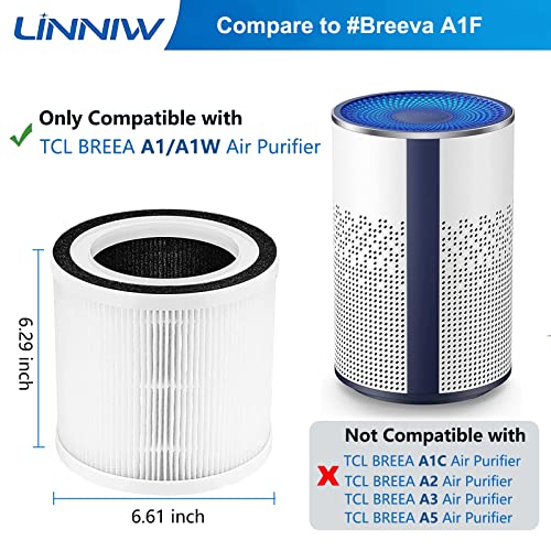 Image of BREEVA A1 Replacement Filter for TCL BREEVA A1 /A1W Air Purifier, 2-Pack