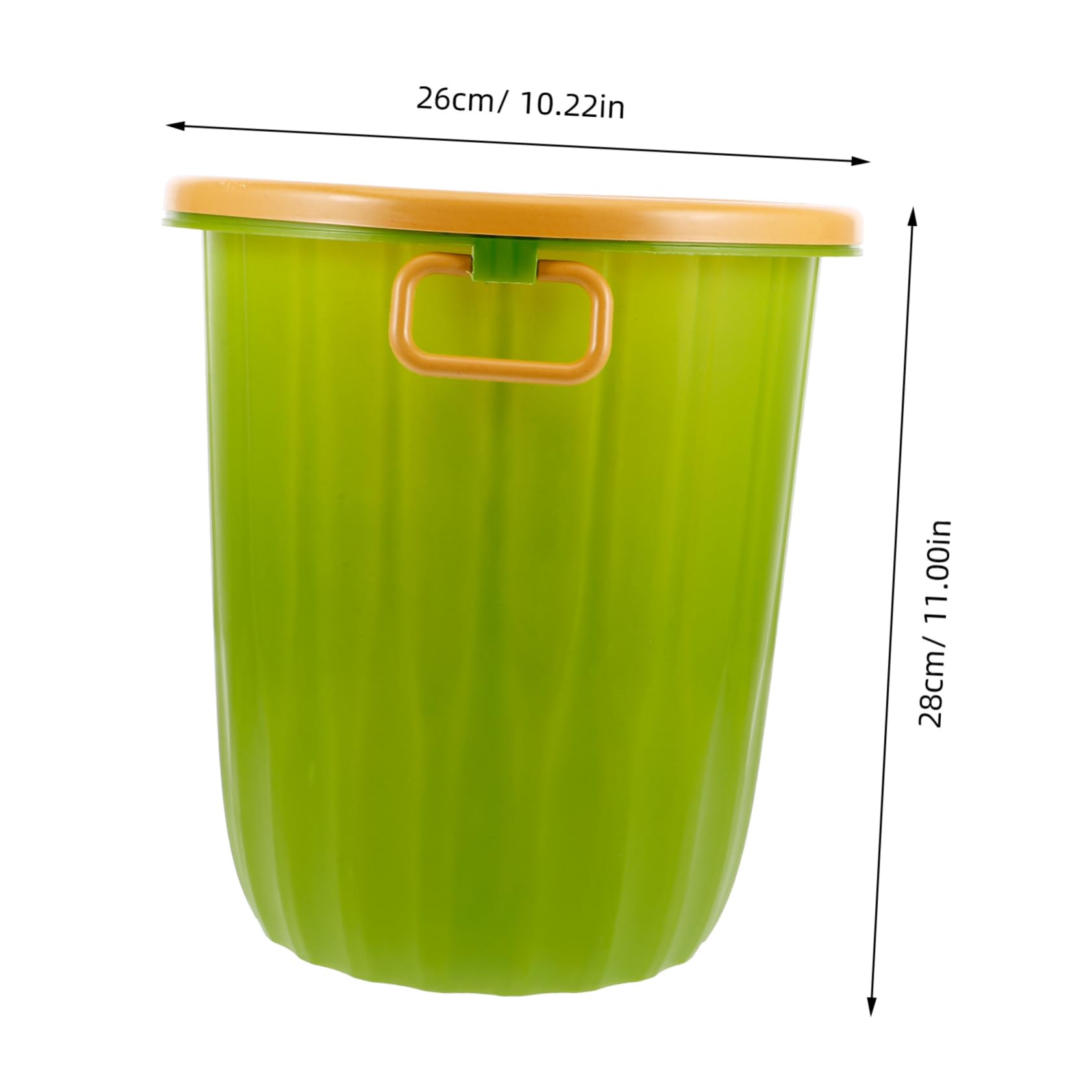 Poubelle de Chambre en Plastique Vert Grosse Capacité et Anneau de Compression, Facile à Nettoyer, pour Salles de Bain et Dortoirs