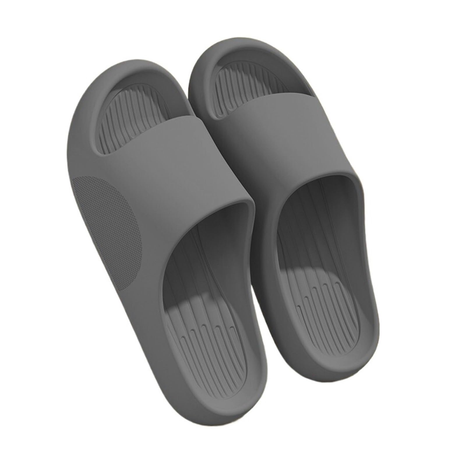 Badeschlappen Männer Badezimmer Hausschuhe Weiche rutschfeste Duschsandalen Herren Indoor Home House Strandschuhe Badelatschen(Grigio,50-51)