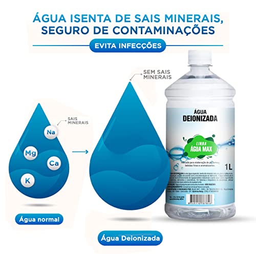 Kit 2x Água Deionizada Pura Para Radiadores Baterias Equipamentos Industriais 5 Litros