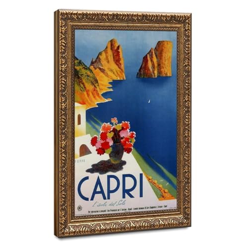 Toile vintage Capri Mario marionnette italienne décoration murale haut de gamme pour salon