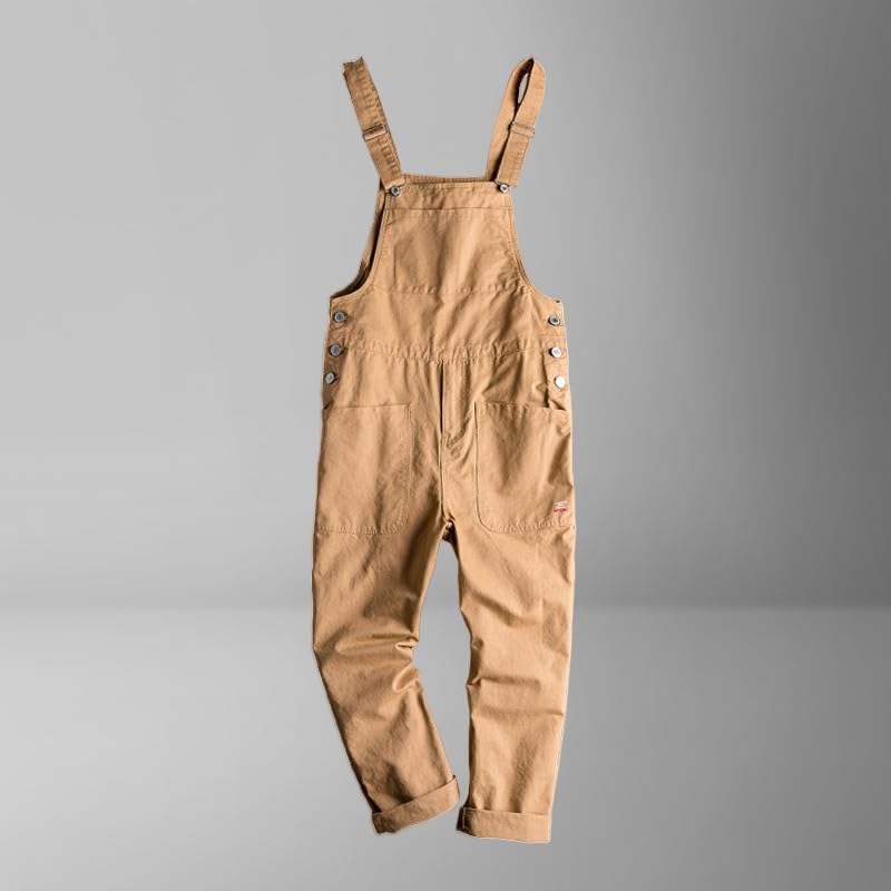 Combinaison de travail homme coton vintage cargo ample multipoche
