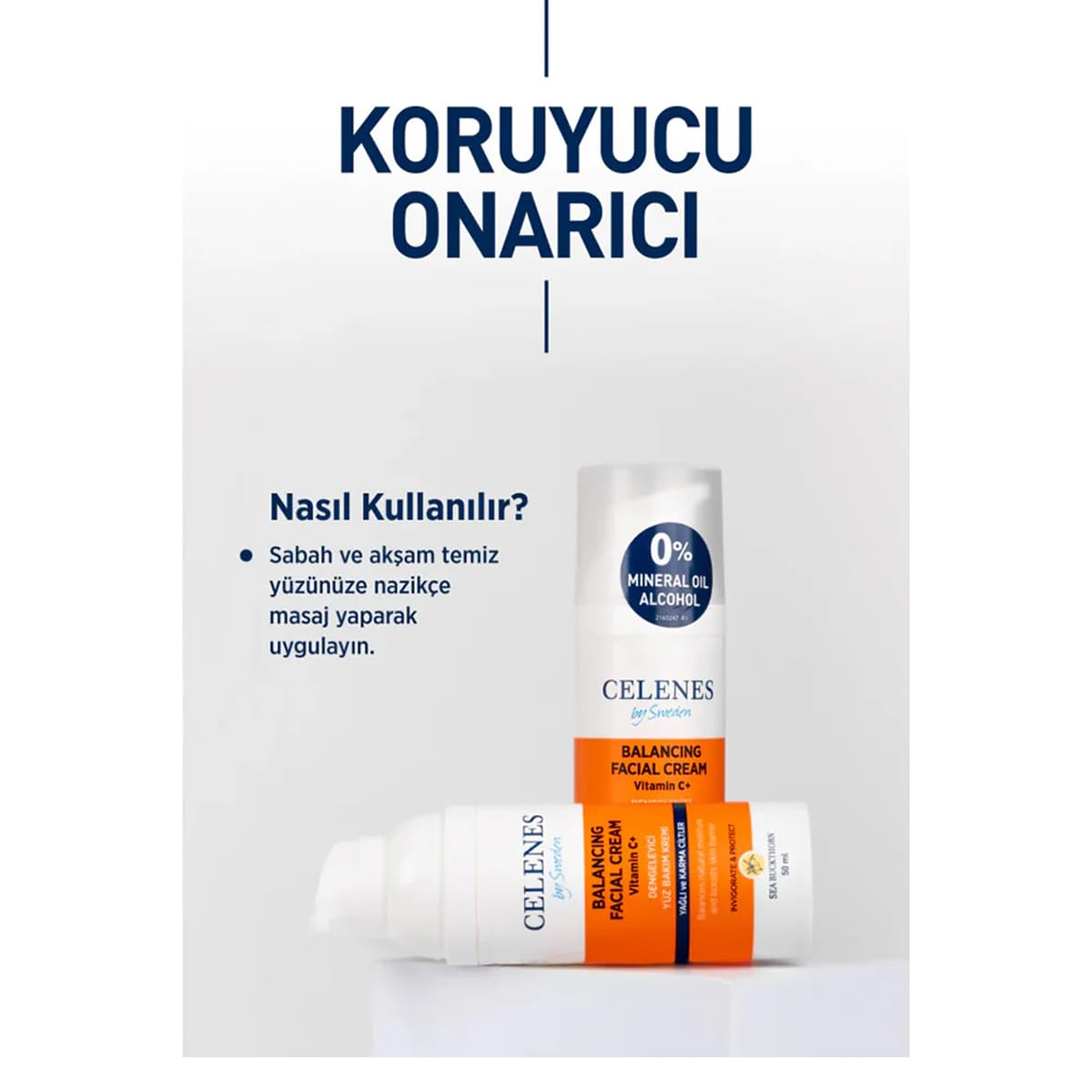 Celenes By Sweden Sea Buckthorn Dengeleyici Yüz Bakım Kremi Yağlı/Karma Ciltler 50 ml