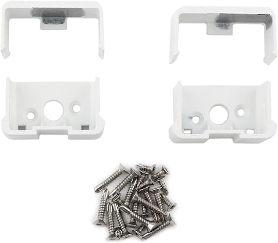 Deckorators Aluminum Contemporary Cable Textured White Top Rail Brackets