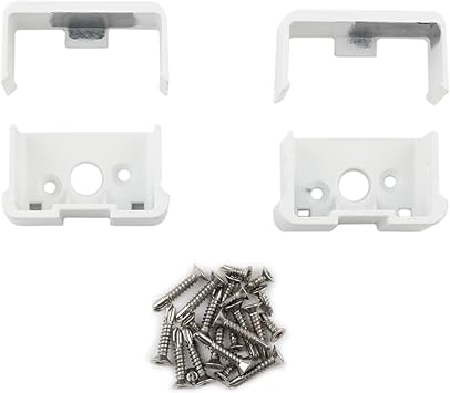 Deckorators Aluminum Contemporary Cable Textured White Top Rail Brackets