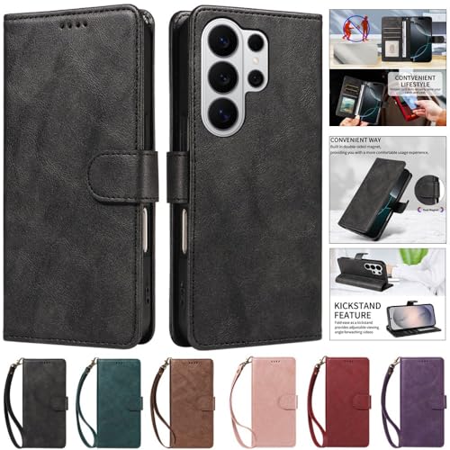Housse Galaxy S10 Plus portefeuille cuir protégeant l'écran