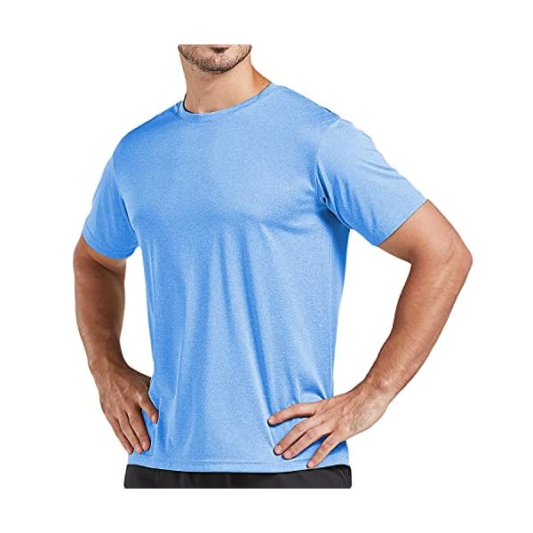 5 Pack Men's Dry Fit T Shirts Athletic Running Gym Workout Short Sleeve Tee Shirts for Men