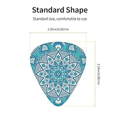 Ensemble de 12 médiators de guitare Vintage Mandala Flowers pour guitare acoustique, guitare électrique, contrebasse… - Les Beatles, Paul McCartney, John Lennon, RIngo Starr, George Harrison Ensemble de 12 médiators de guitare Vintage Mandala Flowers pour guitare acoustique, guitare électrique, contrebasse… – Image 4