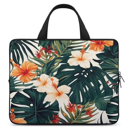 Sac pour ordinateur portable anti rayures ultra fin à fleurs pour vos voyages