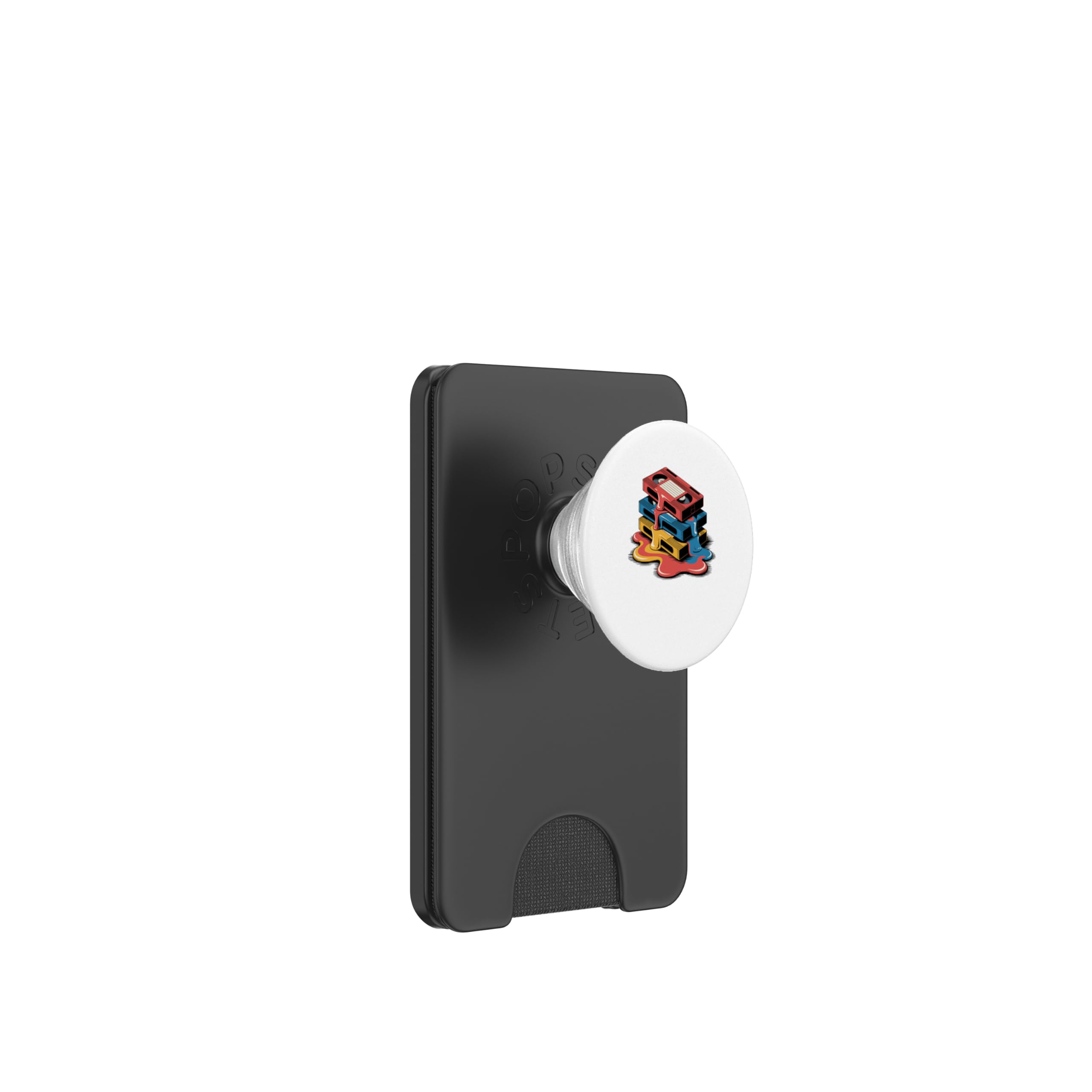 Melting Paint Art Cassette Player Music Tape Recorder PopSockets PopWallet for MagSafe