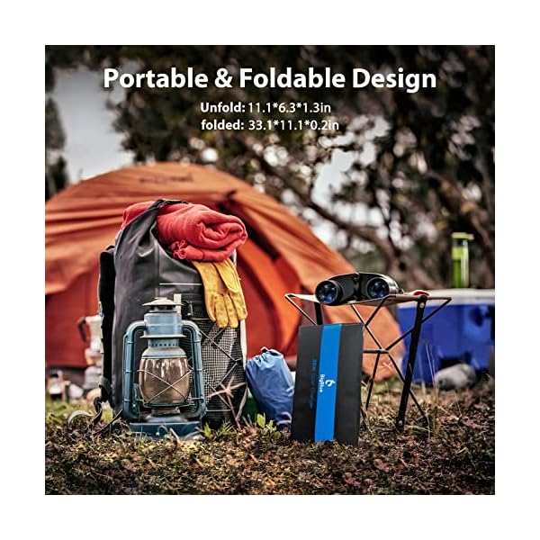 [Upgraded] BigBlue 3 USB Ports 28W Solar Charger(5V/4.8A Max), Portable SunPower Solar Panel for Camping, IPX4 Waterproof, Compatible with iPhone 11/XS/XS Max/XR/X/8/7, iPad, Samsung Galaxy LG etc.