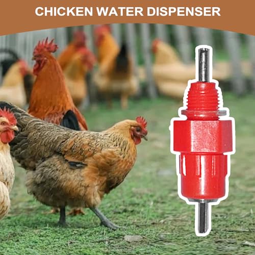 Abbeveratoio per capezzoli per pollame | Capezzoli per abbeveratoio automatico di galline - Dispenser automatico in acciaio inox per avicoltura equina e animali da cortile all'interno e all'esterno e - immagine 4
