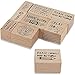Blue Panda 9 Piece Set of Wooden Rubber Teacher Stamps - Classroom Supplies for Grading Homework and Teacher Supplies (Assorted Sizes Rubber Stamps)