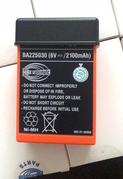 Miniatura 2 de BA225030 BA225030 6V 2100mAh Ni-Mh Batería recargable HBC Radiomática BA225030 para grúa HBC Control remoto Bomba Batería de camión