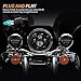 7 Inch Round LED Headlight Bulb kit With 4.5 Inch Passing Lamps Fog Lights Mounting Ring For Street Glide Ultra Classic Road King Electra Glide Heritage Softail Slim Deluxe Fatboy Tri CVO (Black)
