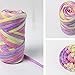 Clisil Multi-Purple T-Shirt Yarn,Trapilho,Zpagetti Yarn,T Shirt Yarn,Spaghetti Yarn DIY Knit Basket Crochet Bag Materials 180g