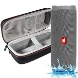 JBL Flip 5, Waterproof Portable Bluetooth Speaker, Gray, with A Megen Hardshell Protection Case