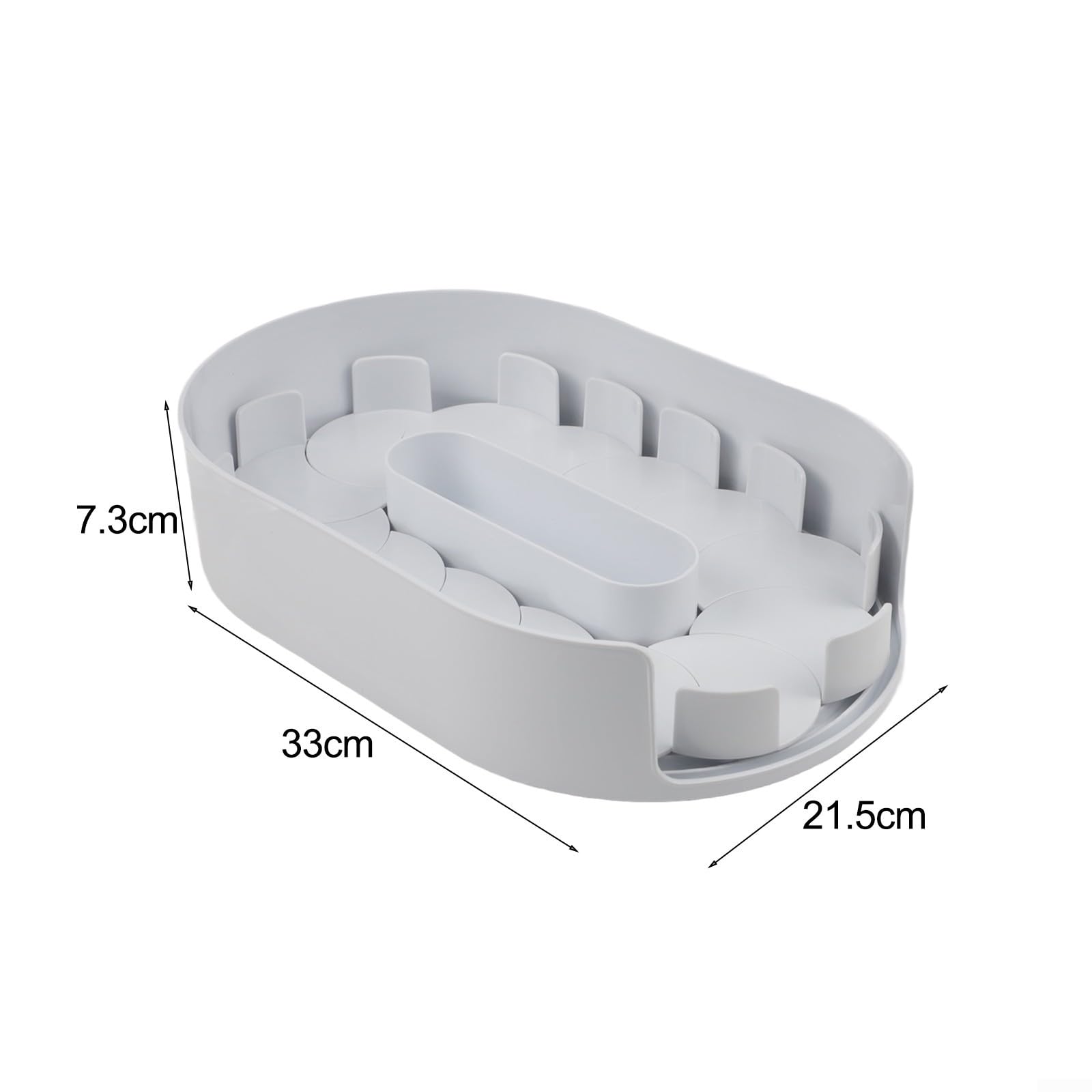 pour plateau Tournant Organisateur Condiments 33cm Rotation Fluide(Transparent)