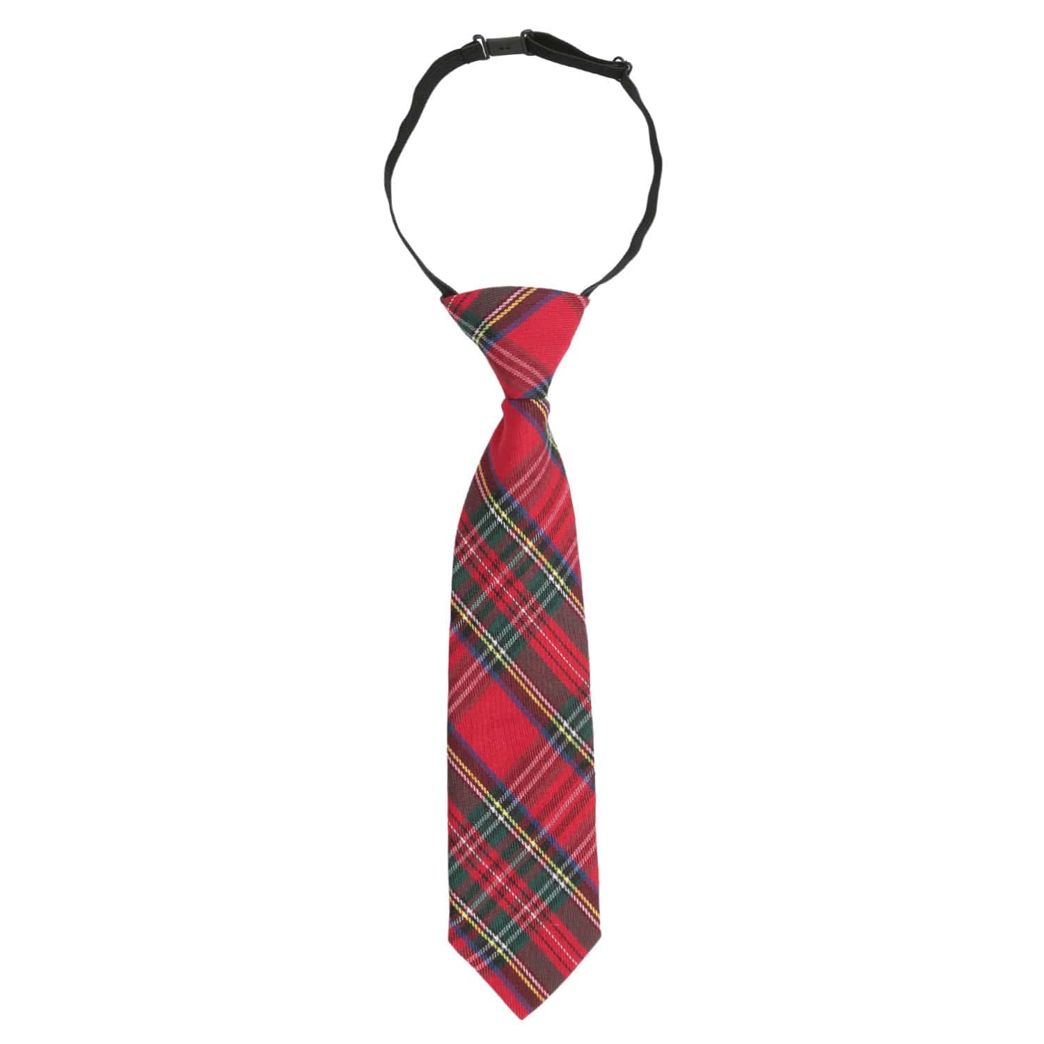 DQT Red Royal Stewart Tartan Plaid Boys Tie Ages 2–12 Years - 2-7 Years Old