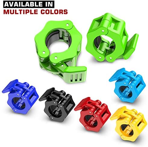 MoKo Olympic Barbell Clamps Collars, Quick Release Pair of Locking Professional Olympic Weight Barbell Locks Collar Clips Great for Workout, Weightlifting, Fitness & Strength Training