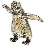 Attrait artistique : le design réaliste et élégant, avec ses lignes douces et ses détails minutieux, fait de cette figurine de pingouin en laiton un bel ajout à votre collection d’art. (mini statuette animale dorée, mini figurine d’oiseau en cuivre)