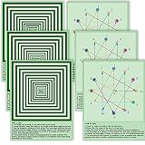 SADIKALO 6-Pack Eye Exercise Chart - Visual Muscle Relaxation Wall Art for Home, School, & Office - Waterproof Posters & Desk Signs