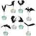 Black Glitter Godzilla Cupcake Toppers,Godzilla:King of The Monsters Themed Party for Birthday Party,Baby Shower Decorations, etc.24 Pcs Cupcake Toppers Includes 8 Styles.