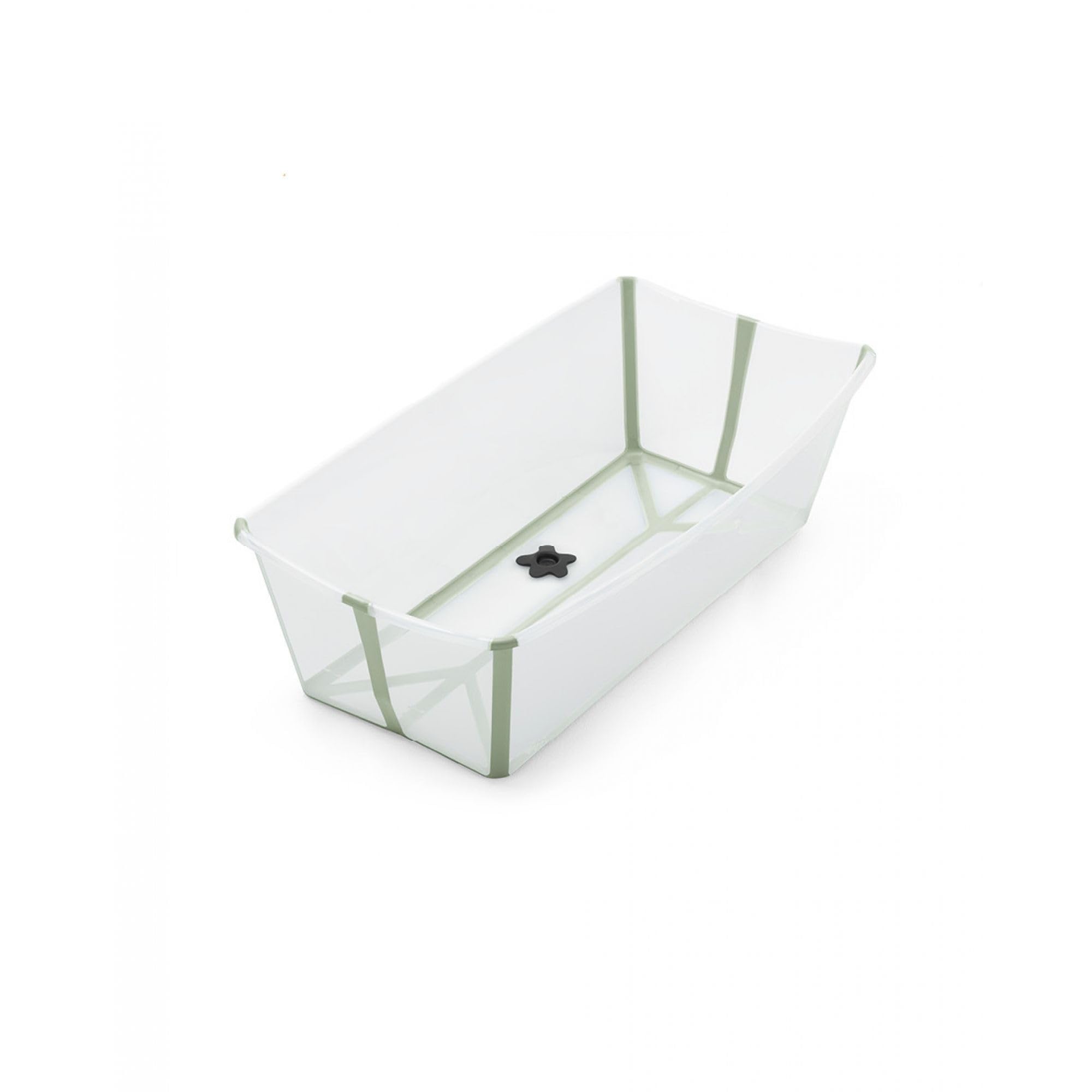 STOKKE® Flexi Bath® XL - Bañera grande para bebés, párvulos y niños - Extremadamente ligera y plegable - Color: verde transparente