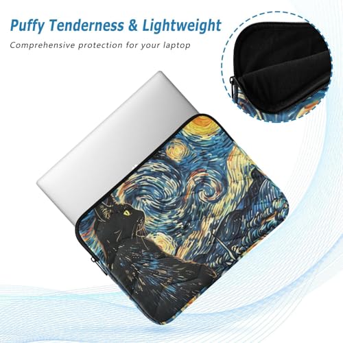 Funda para portátil Van Gogh Night Sky Cat 13-14 pulg miniatura 5