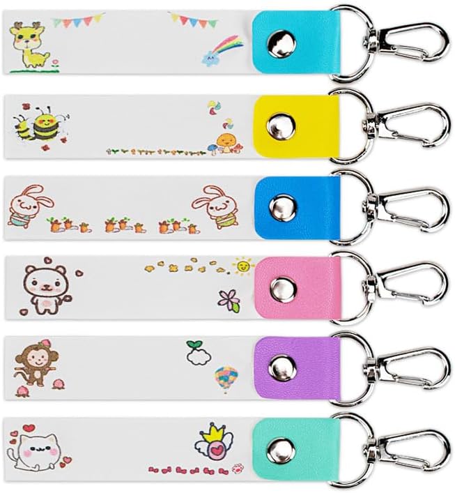 Generic6 Pieces Personalized Name Tag Hooks, Child ID Tags, Backpack Name Tags, Water Bottle Tags, Handwritten Leather Button Name Stickers