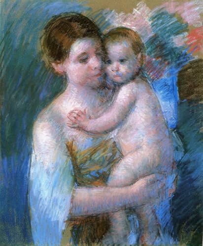 Toile Mère tenant son bébé par Mary Cassatt : Célébrez l'amour maternel en peinture à l'huile