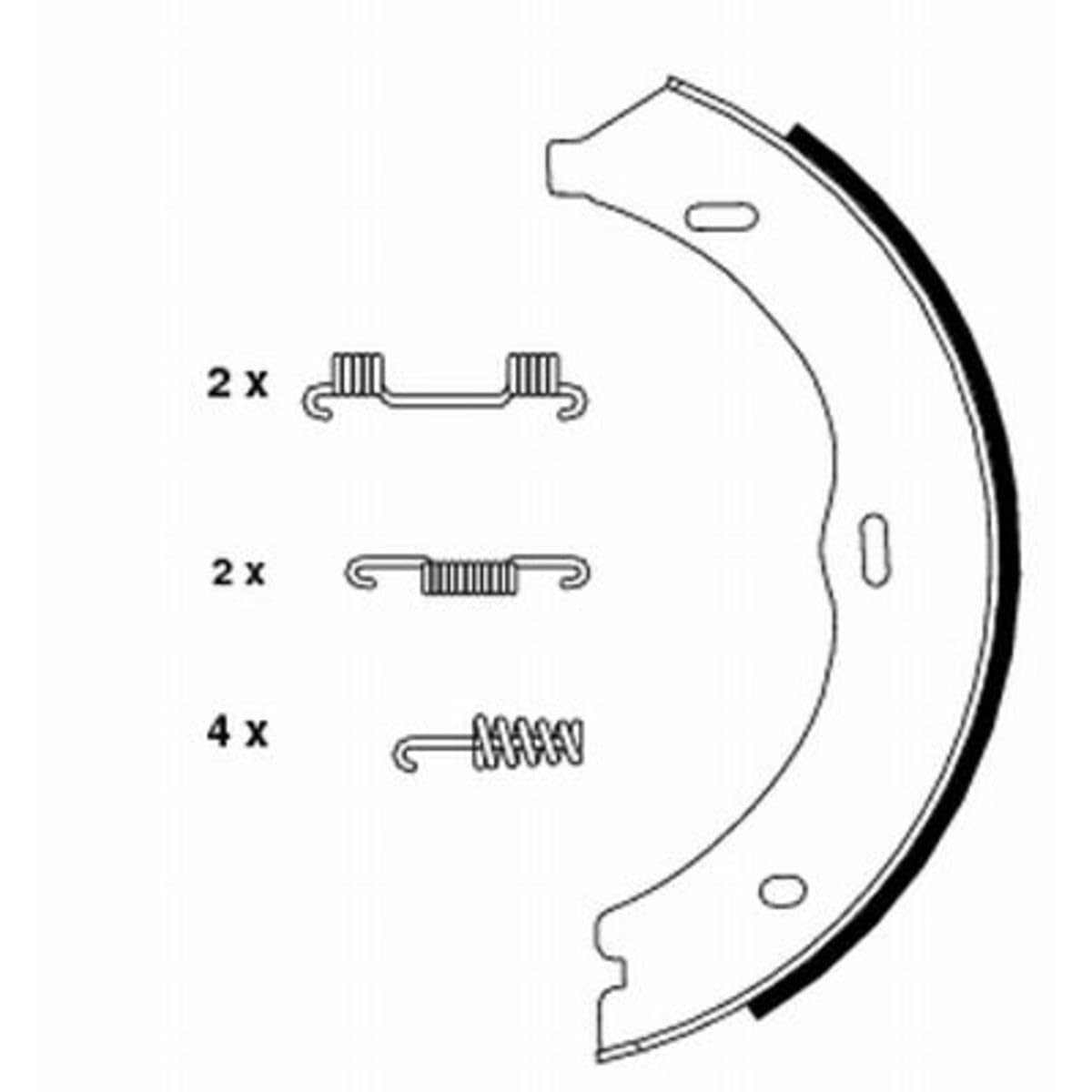 TEXTAR Bremsbackensatz, Feststellbremse 91061900 Kompatibel mit: MERCEDES-BENZ EQV, eVITO Kasten, eVITO Tourer, MARCO POLO Camper, V-CLASS, VIANO, VITO/MIXTO Kasten, VITO Bus, VITO Kasten | 91061900 für Eqv Evito Marco V-Klasse