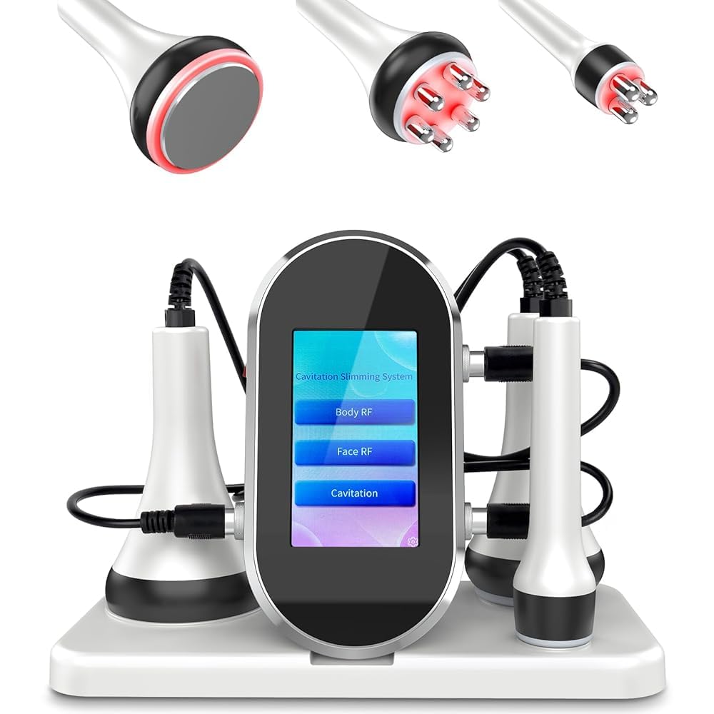 3 in 1 Cellulite Massagegerät 40K Kavitation & Radiofrequenz & Vakuum Gerät | Effektive Pflege: RF, Schröpfmassage für Körper & Gesicht, Körperkontur-Management und sanfte Hautpflege zu Hause