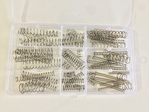 60PCS filo 0.6 mm diametro molla a compressione molle, in acciaio INOX, 5/6/7/8/9/10/12 mm diametro esterno