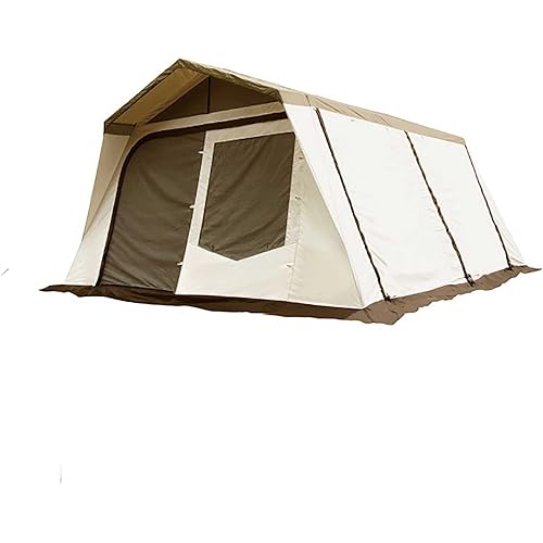 Outdoor Camping Tent, Multi-Person Thickened Rainproof Camping Equipment Folding, Camping Tent, Suitable for Parties, Picnics (White)
