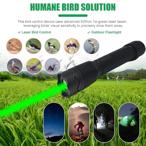 Repelente de aves láser verde con 6 modos de haz para control de plagas exterior 4