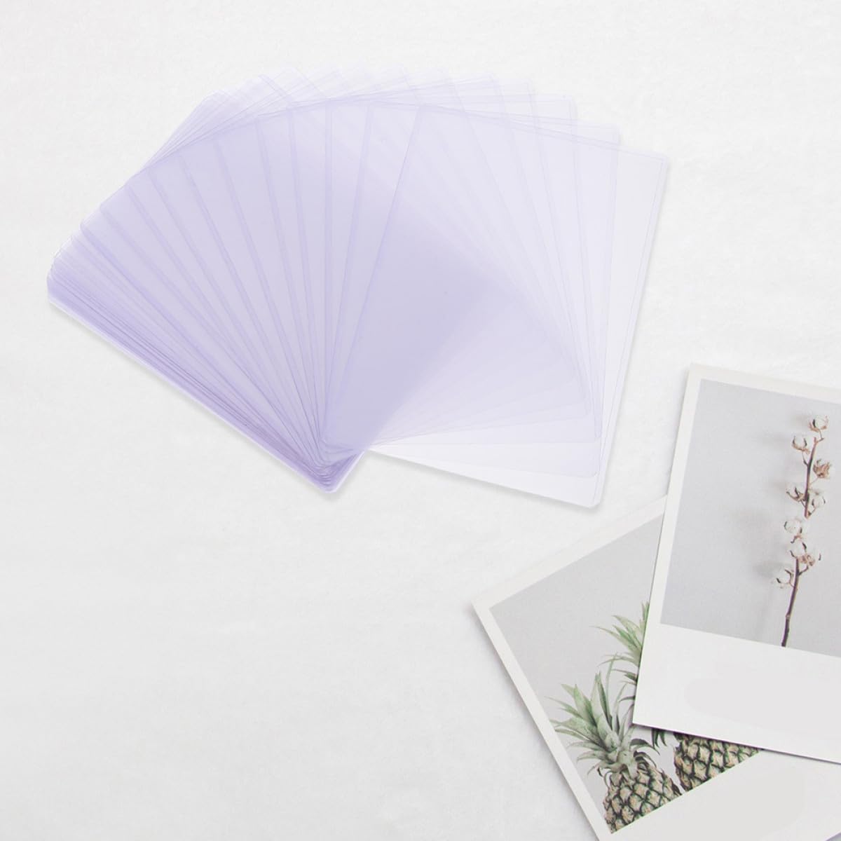 Zerodeko 50pcs B6 Hard Plastic Card Sleeves Photo Sleeves Protective Covers for Postcards and Photo Display in Office and School Use