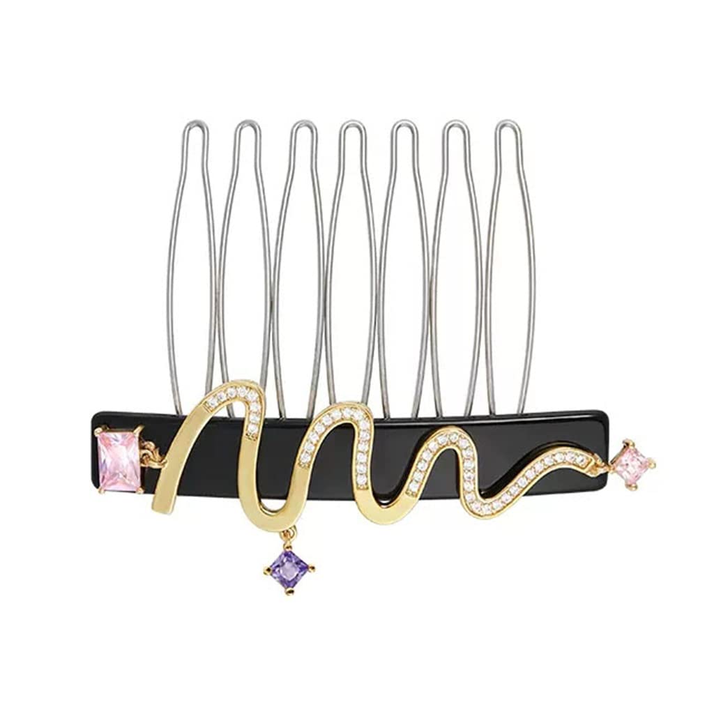 HBJWOV Curvilinear Artistic Modeling Insert Comb Upside-down Back Of The Headwear For Women(D)