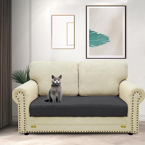 CHELZEN Super Stretch Sofa Seat Cushion Cover, Fitted Sofa Cushion Slipcovers, Soft Couch Cushion Covers - Image 2