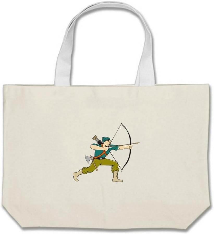 Polada Personalized Non Woven Tote Bags Archer Aiming Long Bow Arrow Cartoon Burlap Tote Bags Wholesale