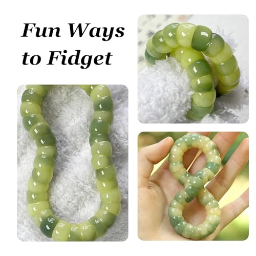 Image of Fidget Bracelet for Women Natural Bodhi Seeds Beaded Anxiety Stress Bracelets Zen Fidget Stretch Bracelets Alleviate Protection Healing Bodhi Jewelry Gifts for Women Men