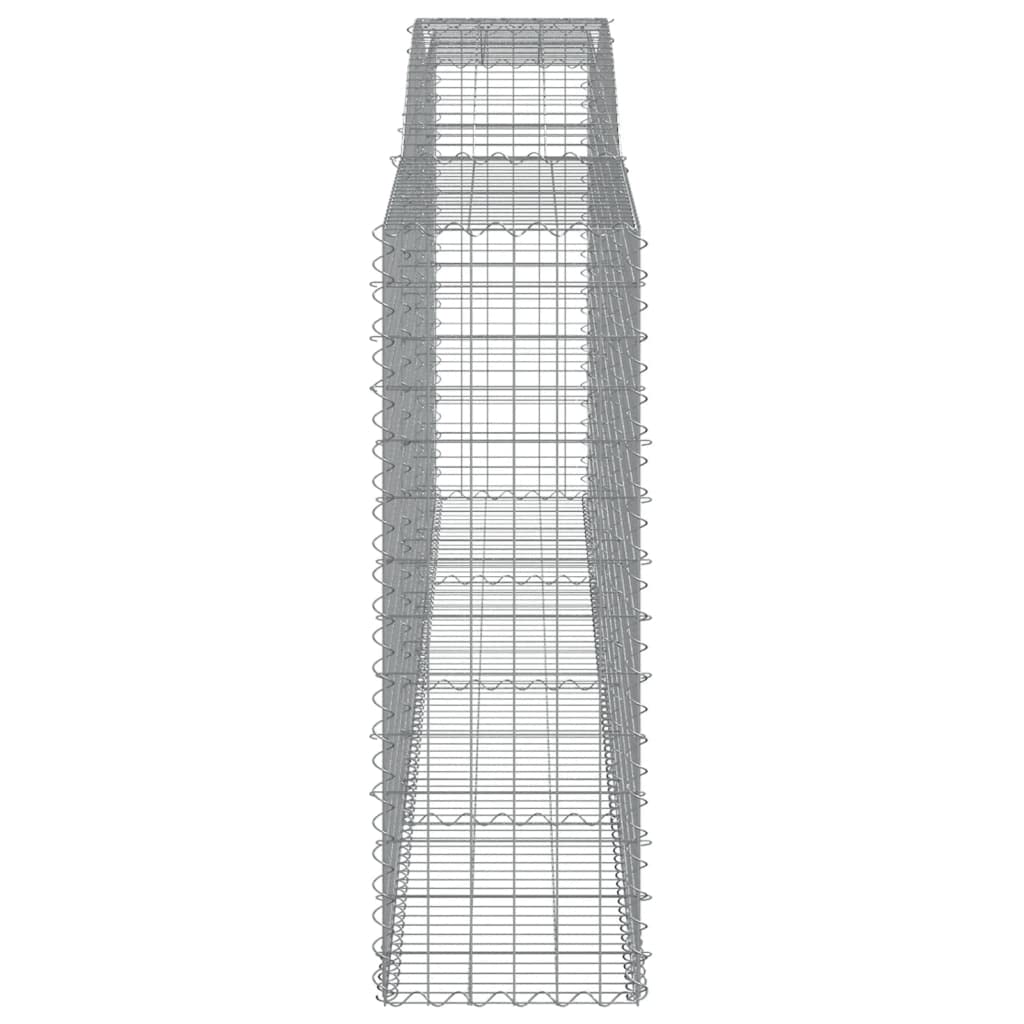 Cesto gabbioni Arco 400x50x140/160 cm Ferro Zincato | Barriera decorativa insonorizzante, filo 3,5 mm, ganci rinforzati, riempimento pietre non incluse