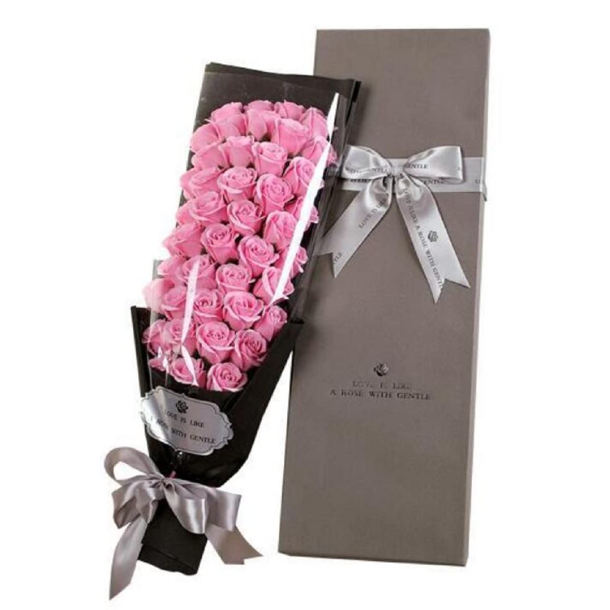 Savon Parfumé Rose Fleur 51 Roses Bouquet De Fleurs Artificielles Cadeau Fleur De Savon Boîte-Cadeau Bouquet pour La Saint-Valentin Fête des Mères Anniversaire Mariage,Rose