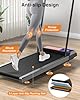 Walking Treadmills Pad with Handles,Under Desk Treadmills with Removable Handle 2.5HP for Home and Office, 270Lbs Capacity Walking Treadmill with APP &Remote Control, LED Display